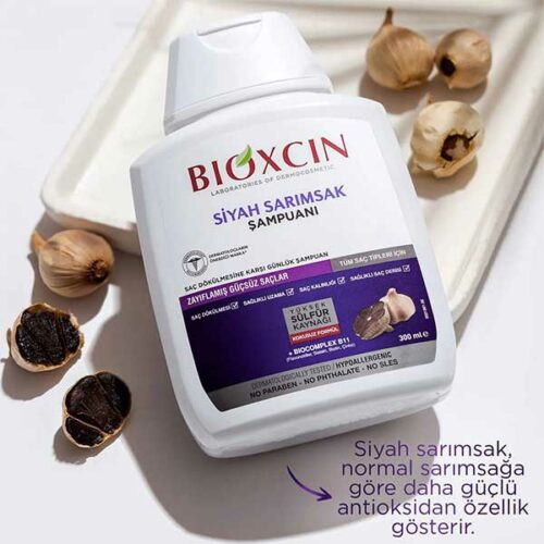 شامپو ضد ریزش بیوکسین حاوی سیر سیاه حجم300 میل