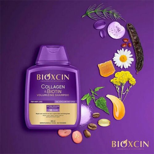 شامپو بیوکسین ضد ریزش حاوی بیوتین و کلاژن