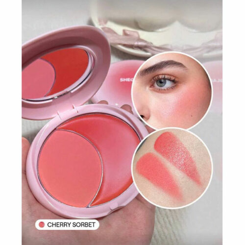 رژگونه دو طرفه کرمی و پودری شیگلم